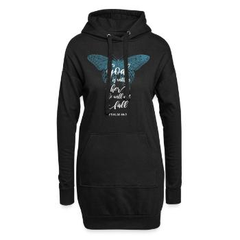 Bibelvers Christlich Religiöser Spruch - Hoodie-Kleid - Schwarz - Vorne