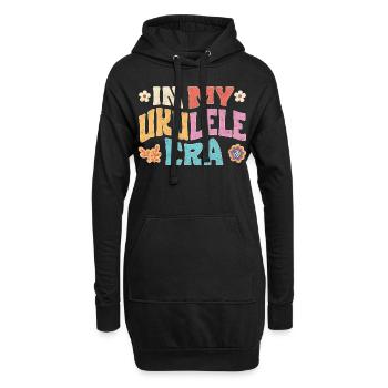 In my Ukulele Era - Hoodie-Kleid - Schwarz - Vorne