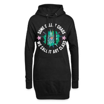 Kunstlehrer Lustiger Spruch Kunstkurs Kunstklasse - Hoodie-Kleid - Schwarz - Vorne