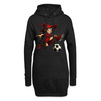 Football de sorcière - Sweat-shirt à capuche long Femme - noir - Devant