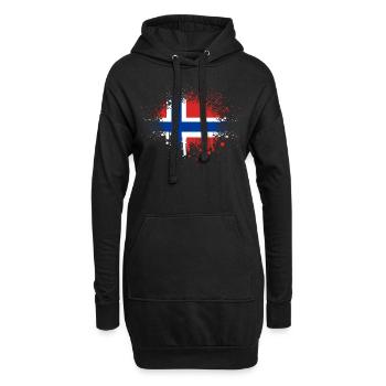 Norvège Drapeau de la Scandinavie - Sweat-shirt à capuche long Femme - noir - Devant