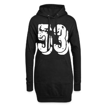 Maillot à 53 numéros - Sweat-shirt à capuche long Femme - noir - Devant
