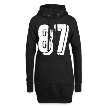 Maillot numéro 87 - Sweat-shirt à capuche long Femme - noir - Devant