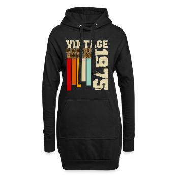 1975 - Hoodie-Kleid - Schwarz - Vorne