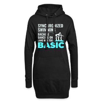 Synchronschwimmen Tanzen Grundlegendes Schwimmen Humor - Hoodie-Kleid - Schwarz - Vorne
