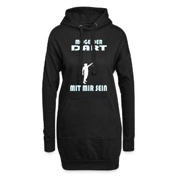 Dart Sprüche lustig Männer Motiv Darts Geschenk - Hoodie-Kleid - Schwarz - Vorne