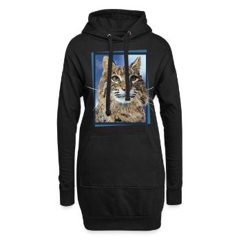 Lynx - Sweat-shirt à capuche long Femme - noir - Devant