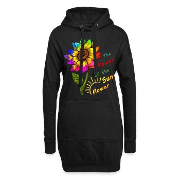 Tournesol - Sweat-shirt à capuche long Femme - noir - Devant