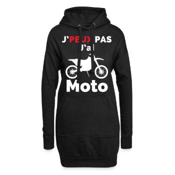 Ich kann kein Motorrad haben - Hoodie-Kleid - Schwarz - Vorne