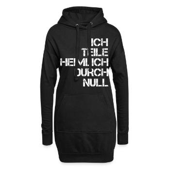 Je divise secrètement les mathématiques par zéro - Sweat-shirt à capuche long Femme - noir - Devant