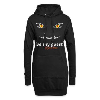 Be my guest if you dare - Hoodie-Kleid - Schwarz - Vorne