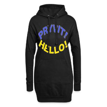 Ukrainer Ukrainerin Ukraine Pryvit-Hallo Geschenk - Hoodie-Kleid - Schwarz - Vorne