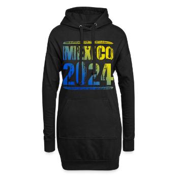 Mexique 2024 Vacances colorées - Sweat-shirt à capuche long Femme - noir - Devant