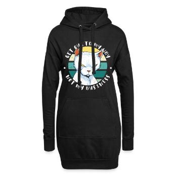 Geh mir aus dem Weg, nicht mein Problem, Katze - Hoodie-Kleid - Schwarz - Vorne