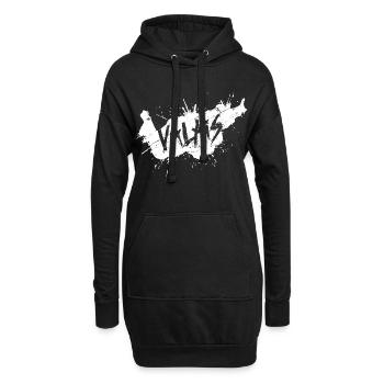 VALAIS GRUNGY WEISS - Hoodie-Kleid - Schwarz - Vorne