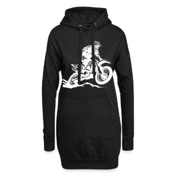 Motocross Bike Sport - Sweat-shirt à capuche long Femme - noir - Devant