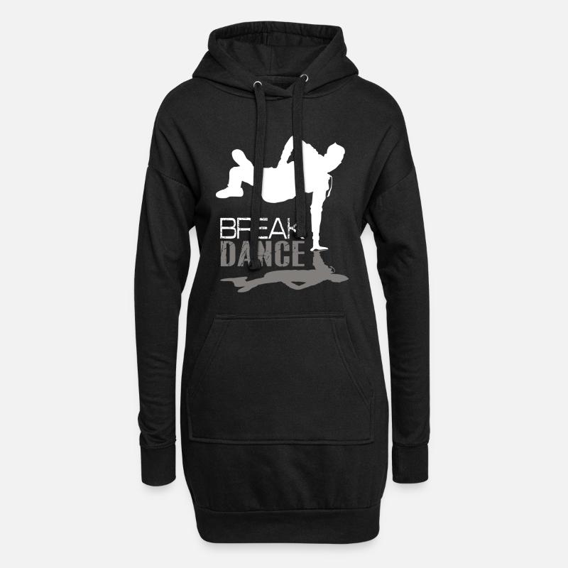 Breakdance - Hoodie-Kleid - Schwarz