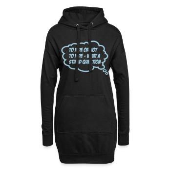 reiten - Hoodie-Kleid - Schwarz - Vorne