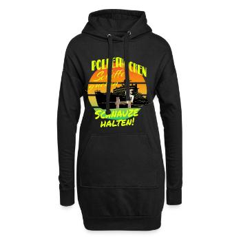 Poller hocken Schiffe gucken Schnauze halten ! - Hoodie-Kleid - Schwarz - Vorne