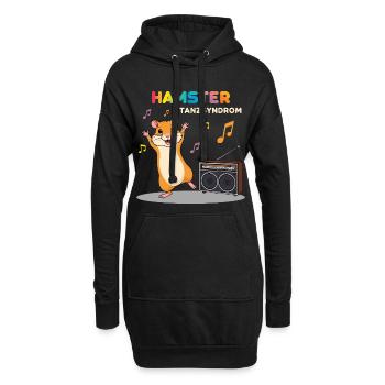Syndrome de la danse du hamster - Sweat-shirt à capuche long Femme - noir - Devant