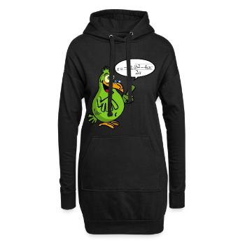Oiseau intelligent - Sweat-shirt à capuche long Femme - noir - Devant