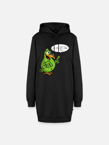 Intelligenter Vogel - Hoodie-Kleid - Schwarz
