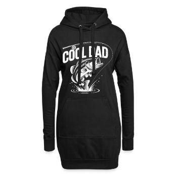 Cooles Papa-Angelgerät-Design - Hoodie-Kleid - Schwarz - Vorne