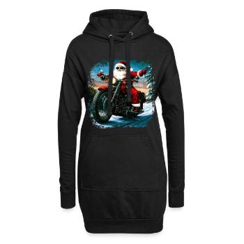 Motards Noël - Sweat-shirt à capuche long Femme - noir - Devant