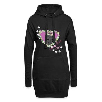 Ruhende B!tch Gesicht Neapolitanischer Mastiff - Hoodie-Kleid - Schwarz - Vorne