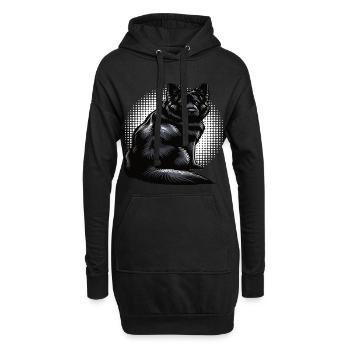 Schwarzer Schäferhund Schäferhundbesitzer  - Hoodie-Kleid - Schwarz - Vorne