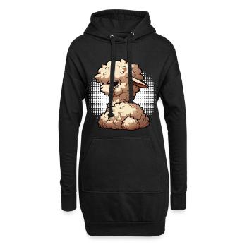 Alpaka lama Alpakabesitzer Alpakaliebhaber Lamas - Hoodie-Kleid - Schwarz - Vorne