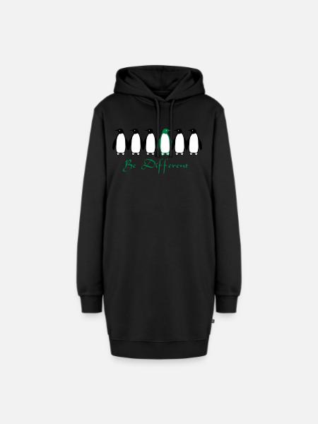 Be Different - Hoodie-Kleid - Schwarz