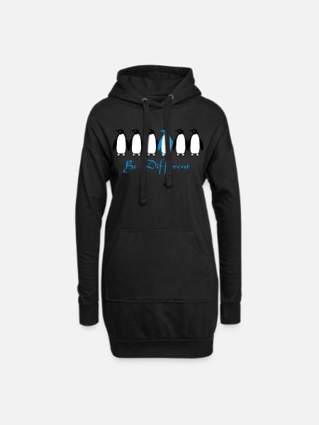 Be Different - Hoodie-Kleid - Schwarz