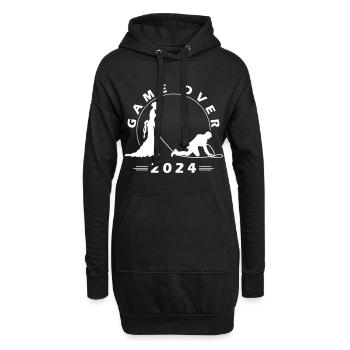 Game Over 2024 Hochzeit - Hoodie-Kleid - Schwarz - Vorne