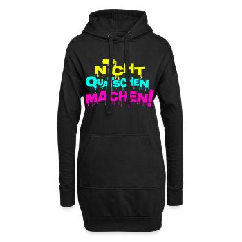 Maler, Lackierer, Spruch, Baustelle, Motivation - Hoodie-Kleid - Schwarz - Vorne