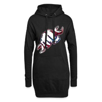 Werkzeug Handwerker Schraubenschlüssel - Hoodie-Kleid - Schwarz - Vorne