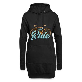 cycliste - Sweat-shirt à capuche long Femme - noir - Devant