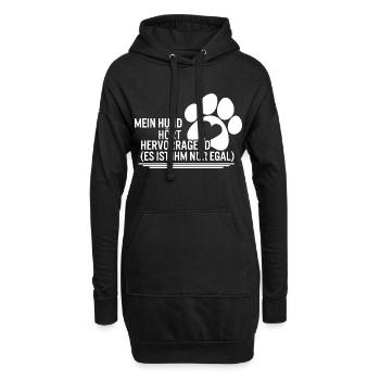 Hund, Erziehung, Hundetraining, Geschenk, Spruch - Hoodie-Kleid - Schwarz - Vorne