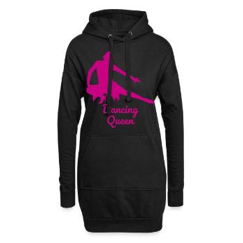 Danse tournoi Danse de société Danse latine - Sweat-shirt à capuche long Femme - noir - Devant