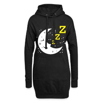 Mond Zzz - Hoodie-Kleid - Schwarz - Vorne