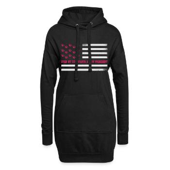 Même mon chien veut un nouveau président - Sweat-shirt à capuche long Femme - noir - Devant