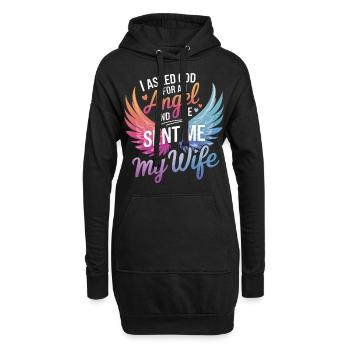 Femme Épouse Partenaire Famille Marié - Sweat-shirt à capuche long Femme - noir - Devant