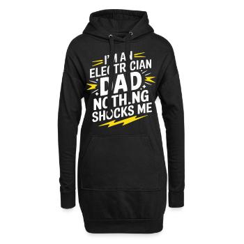 Elektriker Elektroniker Handwerker Beruf Spruch - Hoodie-Kleid - Schwarz - Vorne