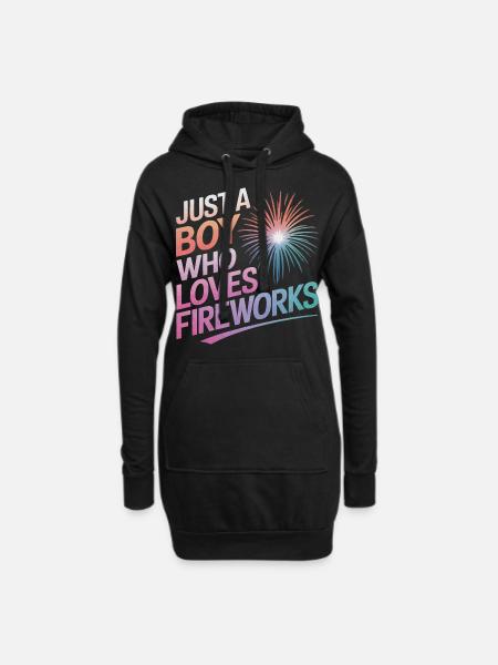 Pyrotechniker Feuerwerk Pyrotechnik - Hoodie-Kleid - Schwarz