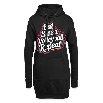 Joueurs de volley-ball Joueurs de beach-volley - Sweat-shirt à capuche long Femme - noir - Devant