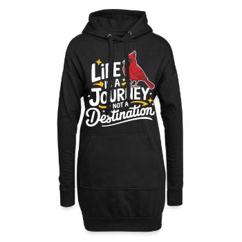 Kardinal Rotkardinal Vogel Roter Kardinal - Hoodie-Kleid - Schwarz - Vorne