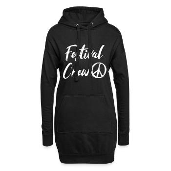 Festival Crew Party Musik Festival - Hoodie-Kleid - Schwarz - Vorne