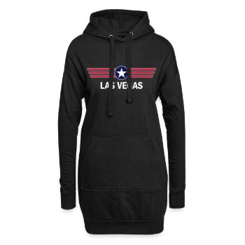 las vegas - Sweat-shirt à capuche long Femme - noir - Devant