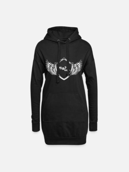 Schraubenzieher Wappen Werkzeug - Hoodie-Kleid - Schwarz