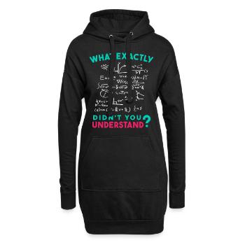 Physique Math Formule Blague - Sweat-shirt à capuche long Femme - noir - Devant